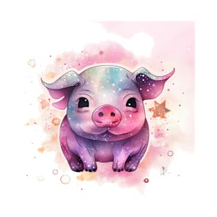 dreamy pig in galaxy T-Shirt