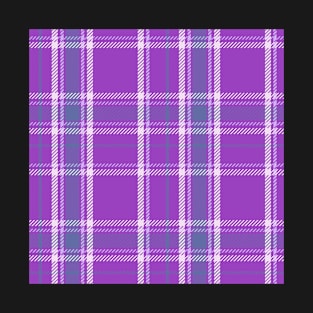 Academia Plaid Tartan in Lavender, White, and Purple T-Shirt