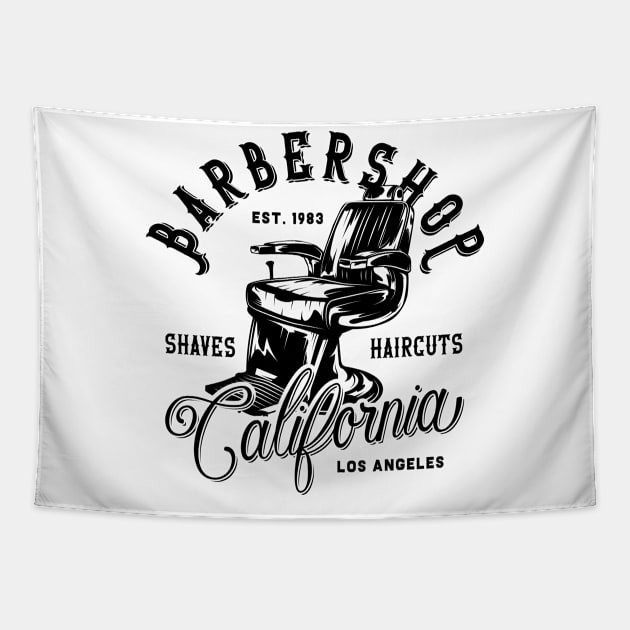 Barbershop Barber Hairdresser Gift Idea Tapestry by Macphisto Shirts