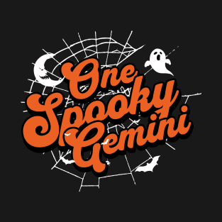 One Spooky Gemini Halloween Zodiac Sign Design T-Shirt