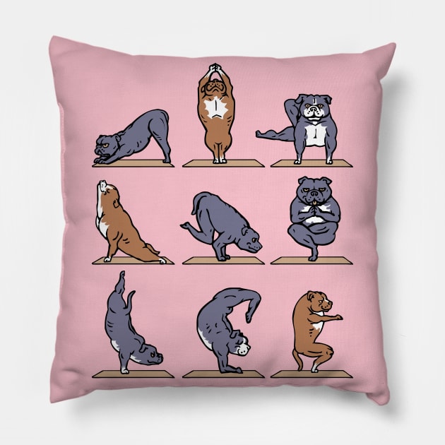 American Pit Bull Terrier Yoga Pillow by huebucket