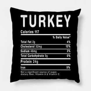 Funny Turkey Nutrition Thanksgiving Costume Pillow