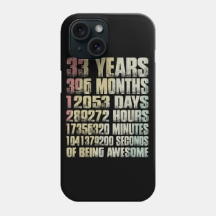 Vintage 1986 34th Birthday 34 Yrs Old Months Gift Phone Case