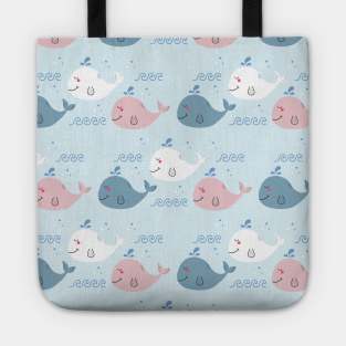 Whale kids design Tote