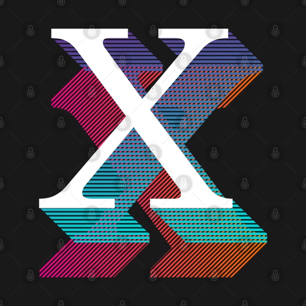 Letter X by MplusC