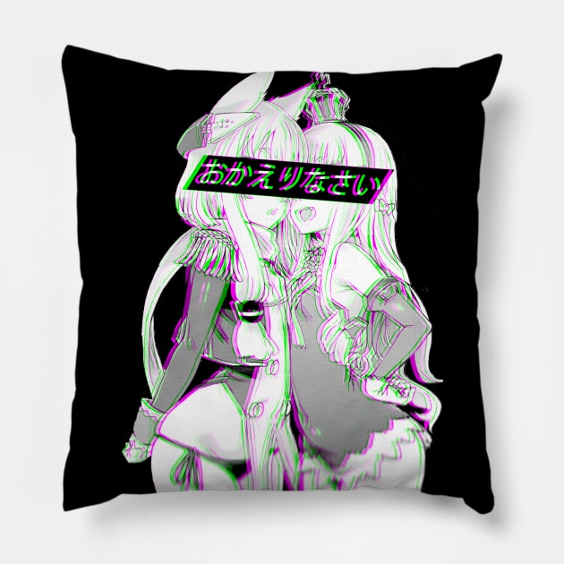 WELCOME HOME - SAD JAPANESE ANIME AESTHETIC Pillow by Poser_Boy