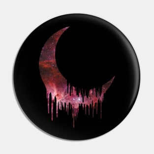 Galaxy moon dripping / melting (red galaxy) - universe / cosmos / space - gift idea Pin