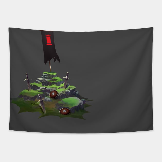 Red Rook Warbanner Tapestry by PunTee