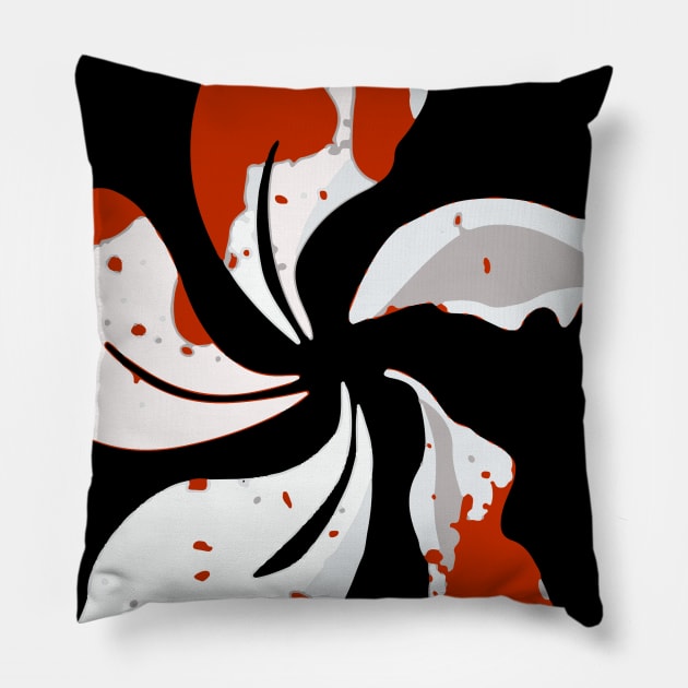 Bloodied Bauhinia flower. Hong Kong Protest Pillow by Current_Tees