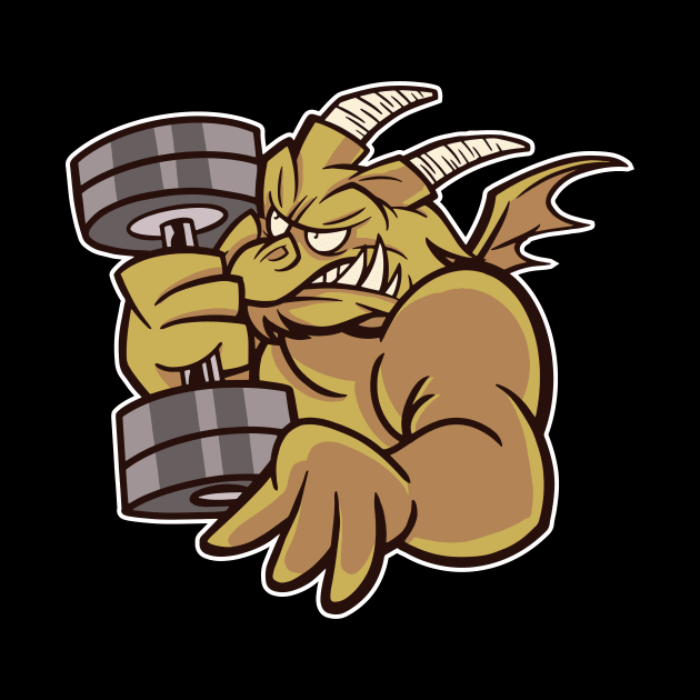 Powerlifting Dragon by Hamster Design