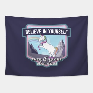 Believe in Yourself Unicorn Tapestry