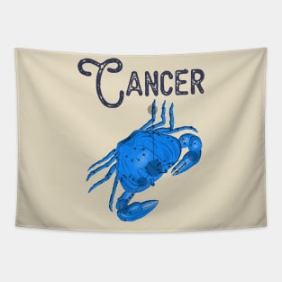 Cancer ))(( Astrological Sign Zodiac Constellation Design Tapestry