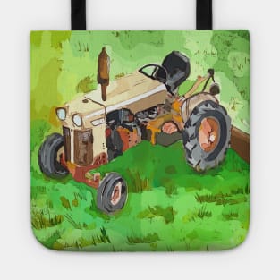 Artistic illustration of a antique Case tractor. Tote