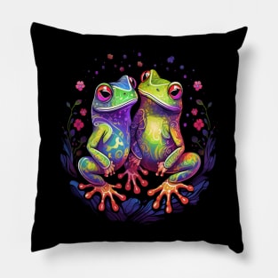 Frog Couple Valentine Pillow