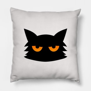 Black Cat  Creepy Spooky  Halloween Pillow