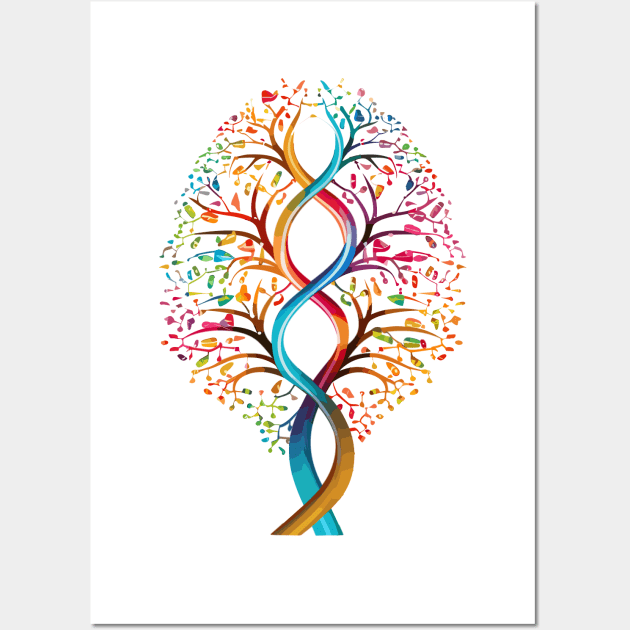 Vinyl Wall Decal Science Centre DNA School Genetics Family Tree Stickers  4397ig
