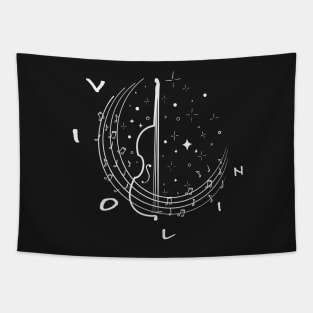 Violin Music Notes Tapestry