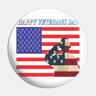 HAPPY VETERANS DAY Pin