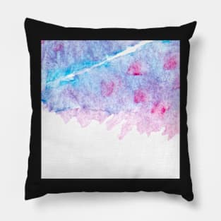 Hand drawn abstract square watercolor grunge background Pillow