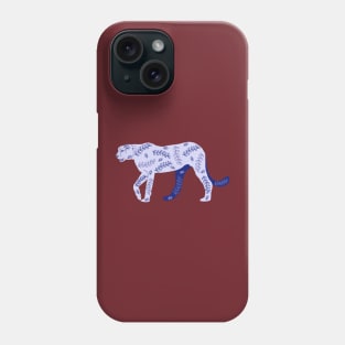 Very Peri Panther with henna motifs Phone Case