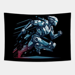 Robotic Precision: Geometric futuristic Automaton Tapestry