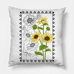 Sunflowers Art Pillow