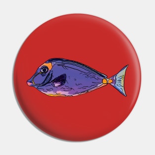 Cute Blue Tang Fish Pin