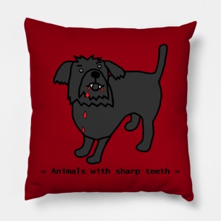 Animals with Sharp Teeth Halloween Horror Dog Pillow