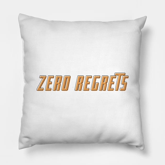 Zero Regrets Pillow by A.P.