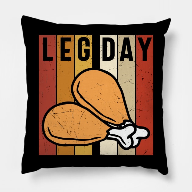 Leg Day chicken joints Pillow by JB's Design Store