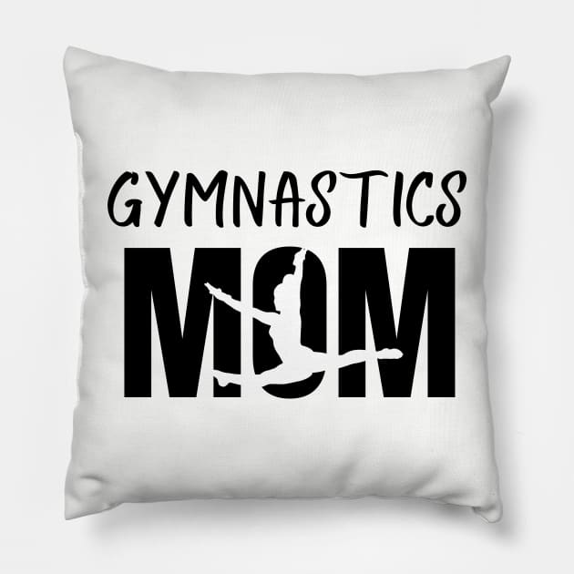 Gymnastics Mom Leap Silhouette Pillow by unlikelylife