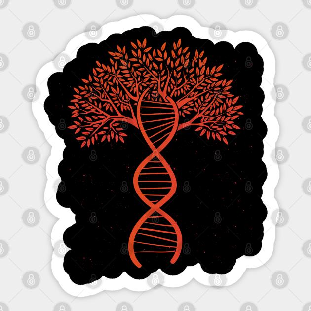 DNA Genes Tree Science Biology Nature - Science - Sticker