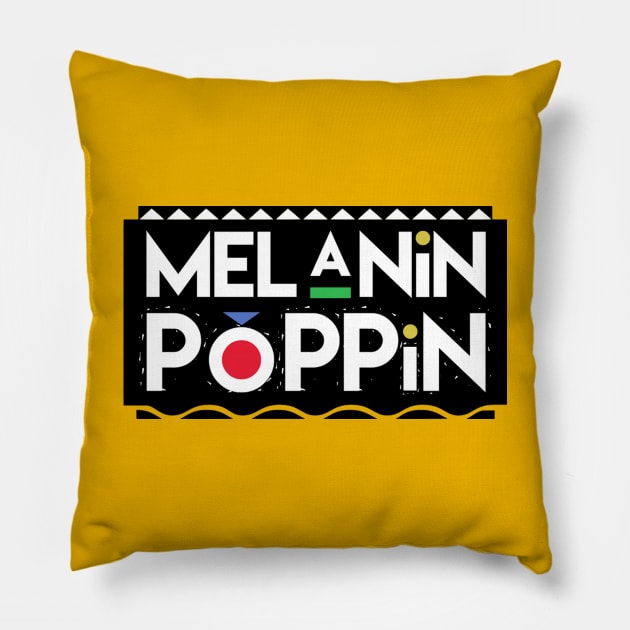 Melanin Poppin Pillow by Jamrock Designs