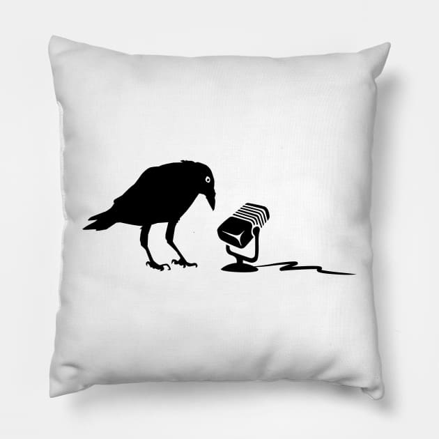CorvidMic Pillow by Hello From the Magic Tavern