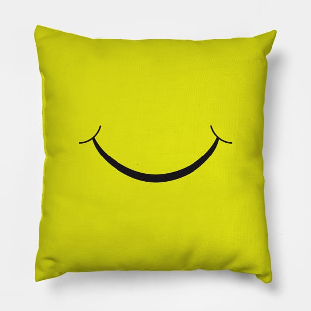 SMILEY MOUTH MASK #1 Pillow by RickTurner