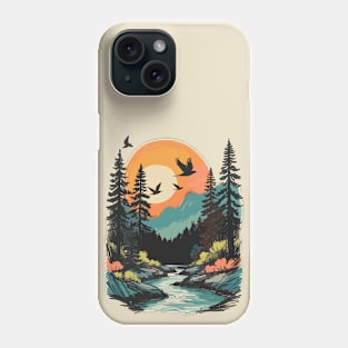 Forest Pine Forest Vintage Phone Case