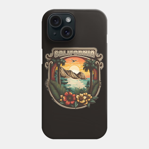 Vintage california Phone Case by TEEPOINTER