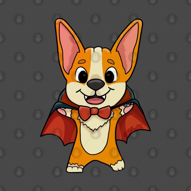 Vintage Corgi Vampire by SPufferARTs