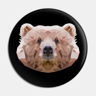 Brown bear Polygon Head Design Geometric Gift Pin