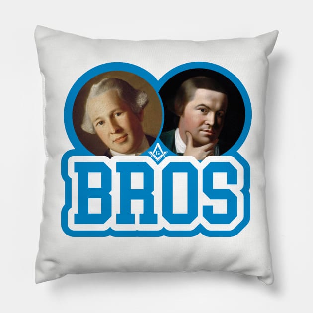 Bros before Redcoats Pillow by Phantom Goods and Designs