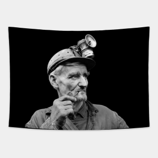 Coal Miner Tapestry - Kentucky Coal Miner - 1946 by warishellstore
