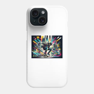 Urban Dreamscape: A Symphony of Street Art and Cosmic Visions Phone Case