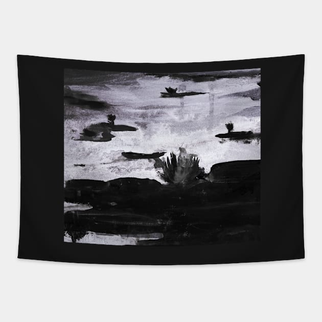 Abstract landscape Tapestry by bunlinked