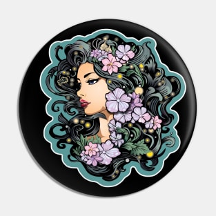 Fantasy Flower Girl Pin