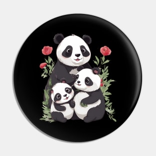 Panda Mum & Cubs Pin