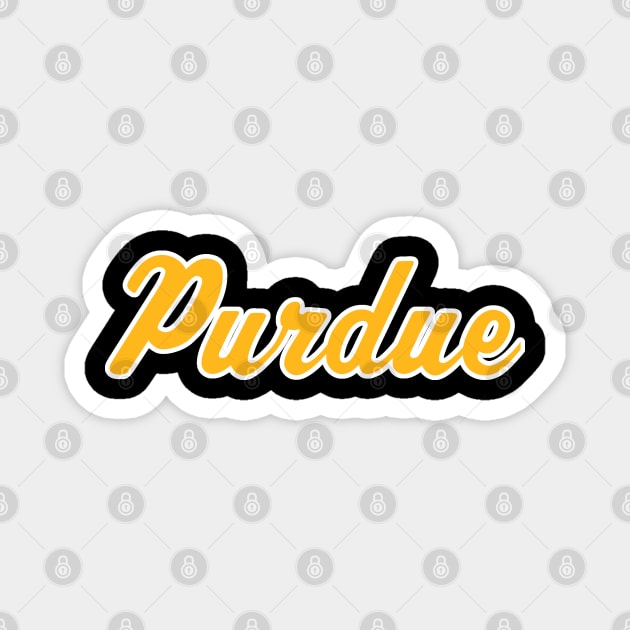 Purdue Retro Script Magnet by twothree