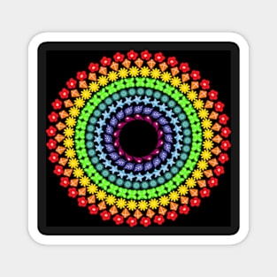 Rainbow Mandala - Bringing you a Smile Magnet