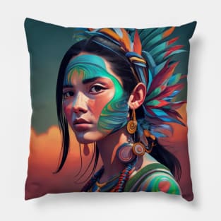 Native Indigenous Art Photorealism Pillow