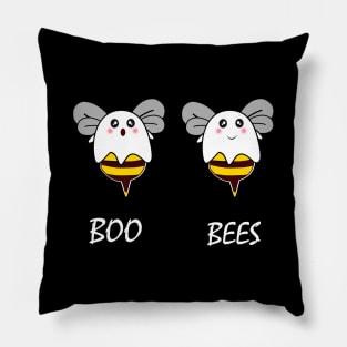 boo bees ghost halloween tshirt and mask Pillow