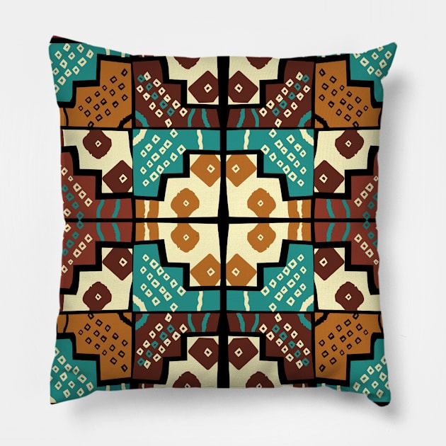 Wari I Pattern Pillow by ElsaDesign